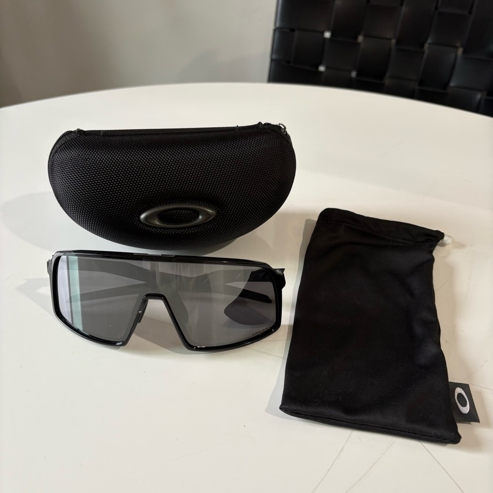 Oakley Sutro Black Sunglasses with Protective Case